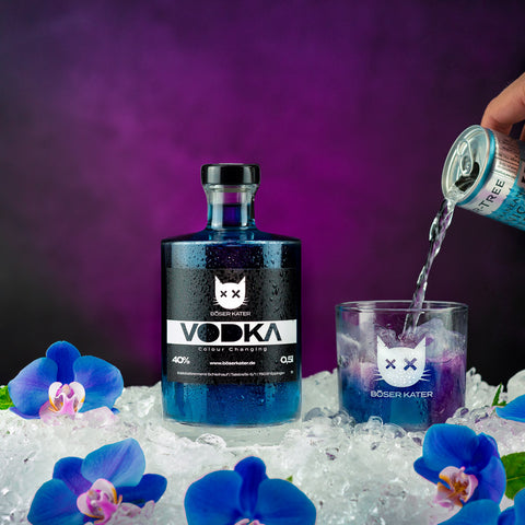 Böser Kater Wildberry Colour Changing Vodka 40% VOl. 0,5L Aktion Kein Farbwechsler