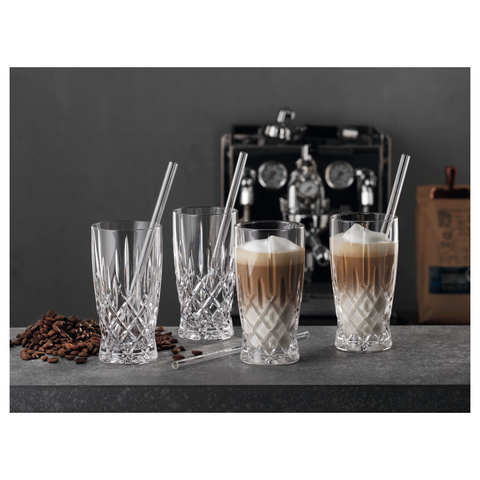 Nachtmann Noblesse Latte Macciato Set/ 4+4 Glastrinkhalme