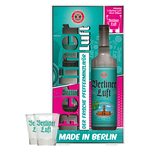 Berliner Luft Onpack mit 2 Shot Gläser 18% Vol. 0,7L